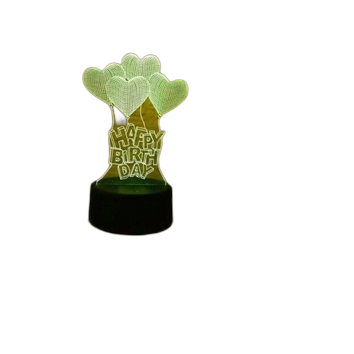 White label lampe led 3d happy birthday
