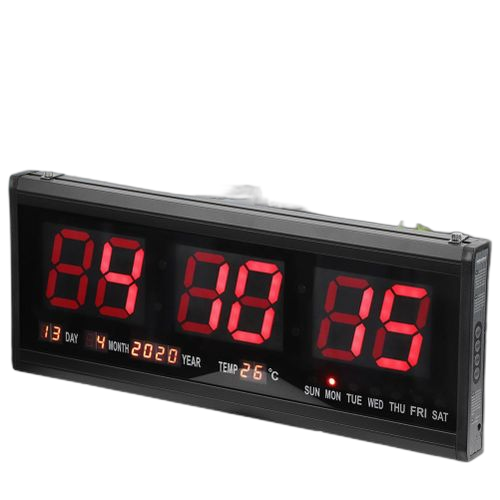 White label montre horloge murale led :affichage calendrier et temp.