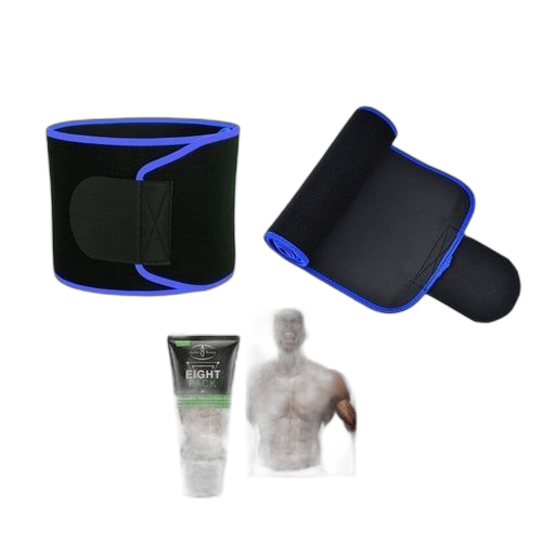 White label pack ventre plat intense ceinture lombaire réglable autochauffante + crème ventre brûle graisse