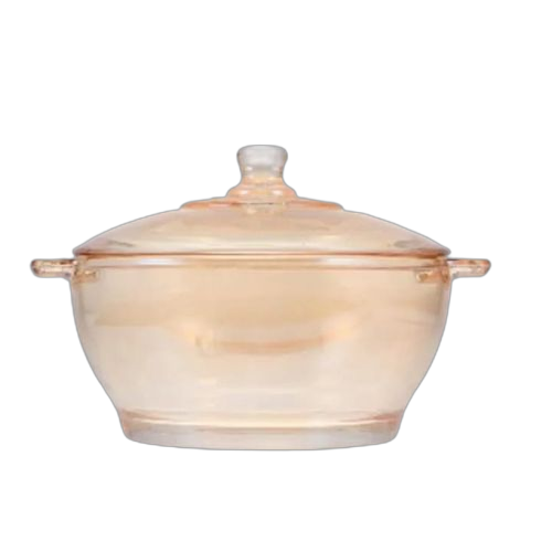 White label pot à soupe en couvercle verre pots allant au four