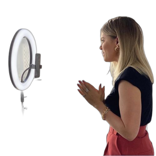 White label ring light moyenne3 mode d'éclairage avec trépied et support téléphone 2 mètre