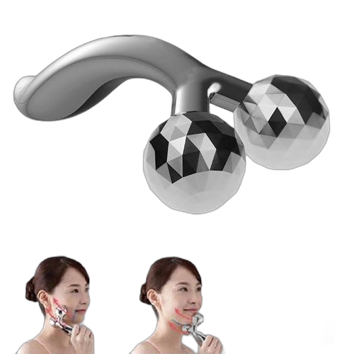 White label rouleau de massage de visage & corpsanti rideslifting argenté