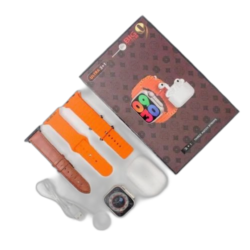 White label set smart watch, 3 bracelets, et écouteurs