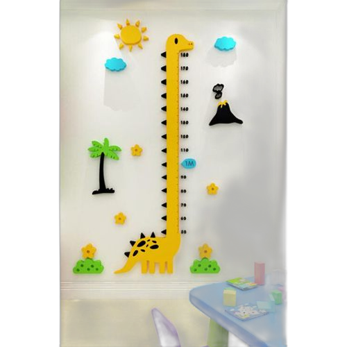 White label sticker autocollant 3d – girafe toise – enfants