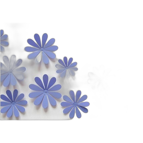 White label sticker fleurs 3d mauve
