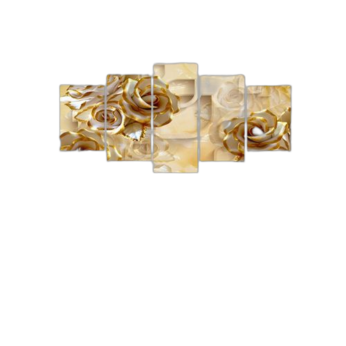 White label tableau 5 pieces floralimpression sur toile 30 x 50 x 2;30 x 70 x 2 ; 30 x 80 x 1 (cm)