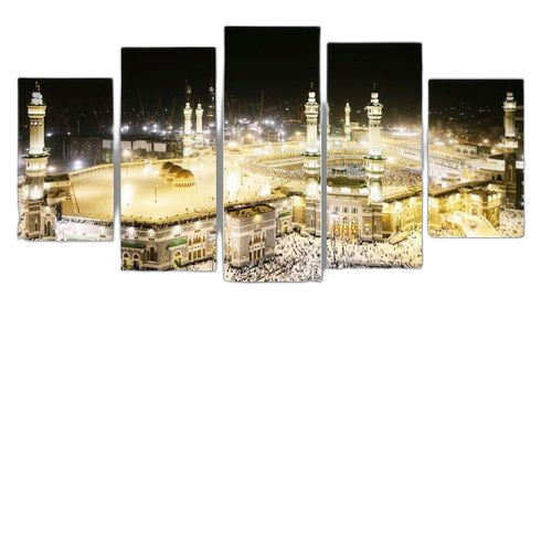 White label tableau islamique mecque 5 pièces