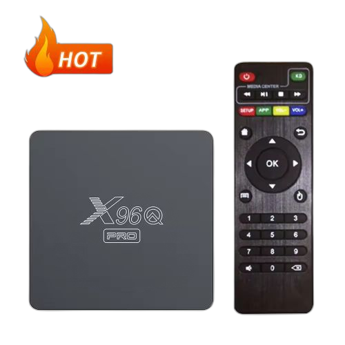 X96q pro tv box android 10.0 tv décodeur 4k 3d 2go+16go