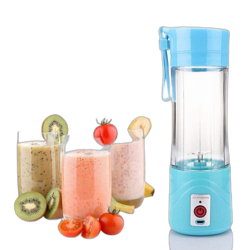 Yu portable mixeur des fruits rechargeable avec usb,mini blender 380 ml bleu
