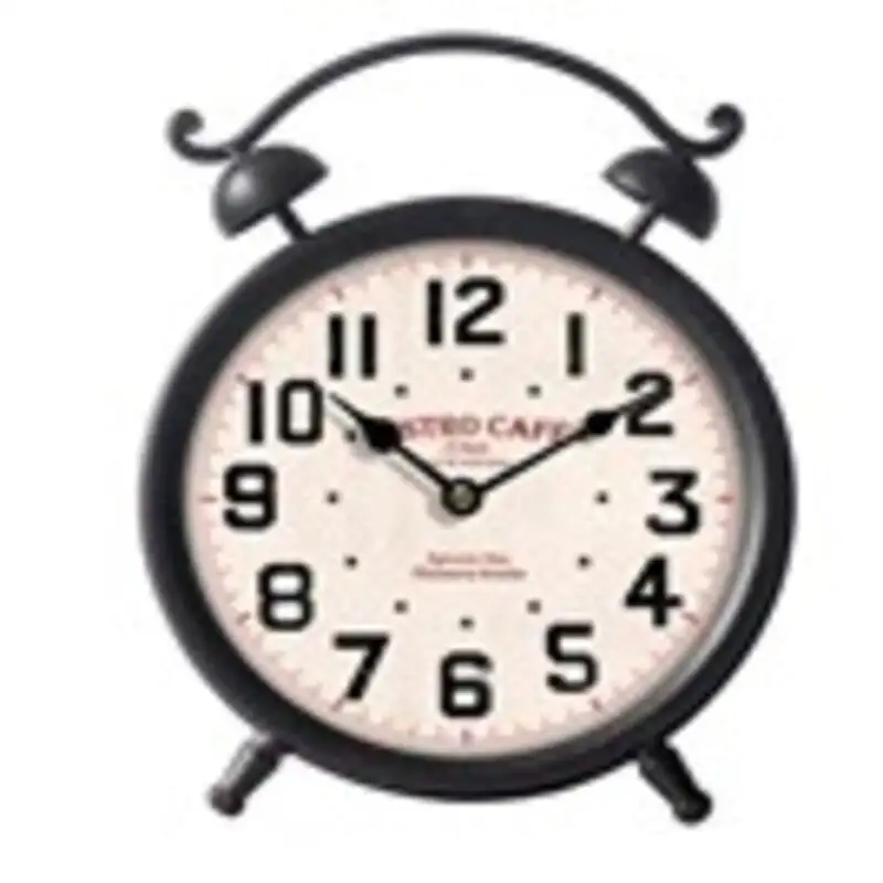 Horloge de table versa metal 21 x 21 x 21 cm_3427. DIAYTAR COTE D'IVOIRE - Votre Destination Shopping Éthique. Parcourez notre gamme et choisissez des articles qui respectent l'environnement et les communautés locales.
