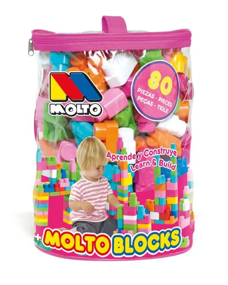 Molto sac de blocs rose 80 pcs_1989. DIAYTAR COTE D'IVOIRE - Votre Destination Shopping de Confiance. Naviguez à travers notre boutique en ligne et profitez d'une sélection soigneusement choisie de produits qui répondent à toutes vos exigences.