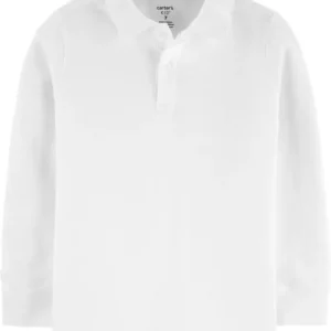 Polo manches longues blanc_2277. DIAYTAR COTE D'IVOIRE - L'Équilibre Parfait entre Tradition et Modernité. Explorez notre collection pour trouver des produits qui incarnent la culture et la contemporanéité du Côte d'Ivoire.