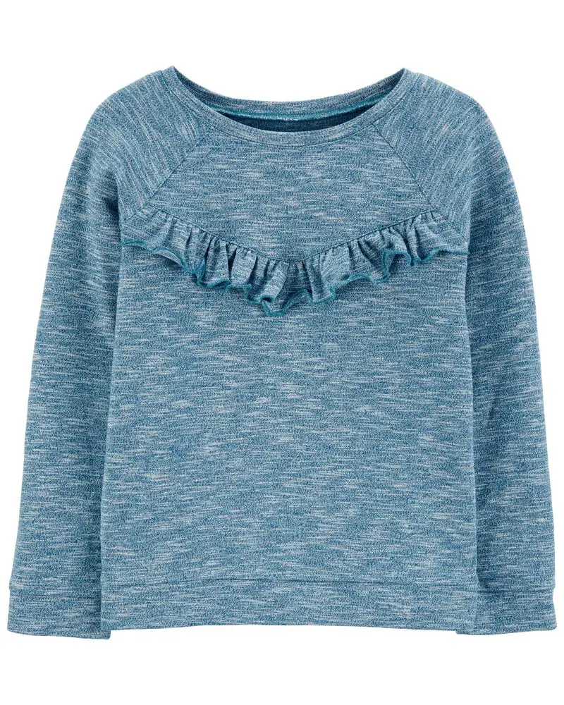 T shirt a volants bleu_9357. DIAYTAR COTE D'IVOIRE - Là où Chaque Clic Compte. Parcourez notre boutique en ligne et laissez-vous guider vers des trouvailles uniques qui enrichiront votre quotidien.