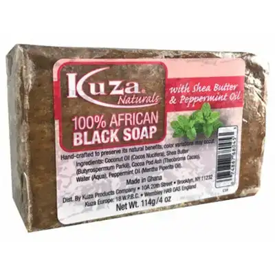 Kuza naturals savon noir 100 africain avec beurre de karite et huile de menthe poivree 4 oz_9917. DIAYTAR COTE D'IVOIRE - Votre Portail Vers l'Exclusivité. Explorez notre boutique en ligne pour découvrir des produits uniques et raffinés, conçus pour ceux qui recherchent l'excellence.