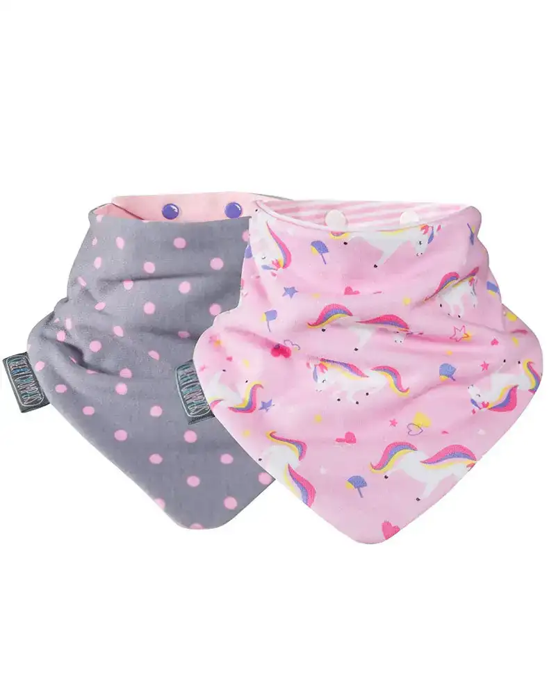 Lot de 2 bavoirs unicorn love polkadot pink neckerbib_1513. DIAYTAR COTE D'IVOIRE - Là où la Qualité est Non Négociable. Parcourez notre boutique en ligne pour découvrir des produits qui incarnent le raffinement et l'excellence du Côte d'Ivoire.
