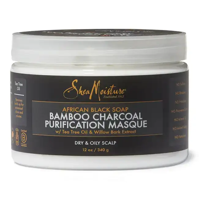 Masque de purification au charbon de bambou et au savon noir africain sheamoisture 12 oz_9129. DIAYTAR COTE D'IVOIRE - Là où Chaque Achat Contribue à un Rêve. Naviguez à travers notre boutique en ligne et soutenez des artisans talentueux tout en acquérant des trésors.