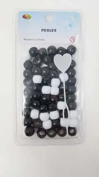 Perles en plastiques tresses cheveux noir et blanc magic beauty collection_1491. Entrez dans le Monde de DIAYTAR COTE D'IVOIRE - Où la Satisfaction est la Priorité. Explorez notre sélection pensée pour vous offrir une expérience de shopping qui va au-delà de vos attentes.