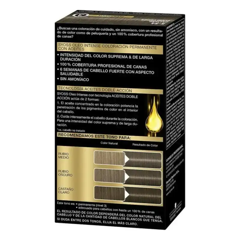 Teinture permanente olio intense syoss no 554 chatain clair cendre_8102. DIAYTAR COTE D'IVOIRE - Où Choisir est un Plaisir Responsable. Parcourez notre catalogue et choisissez des produits qui incarnent notre engagement envers des pratiques durables et éthiques.