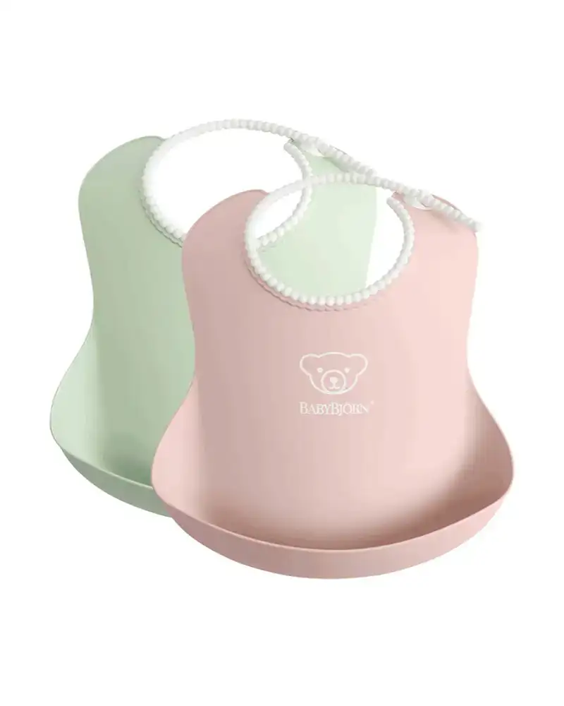 Lot de 2 bavoirs babybjorn rose vert pastel_3081. DIAYTAR COTE D'IVOIRE - Votre Destination pour un Shopping Réfléchi. Découvrez notre gamme variée et choisissez des produits qui correspondent à vos valeurs et à votre style de vie.