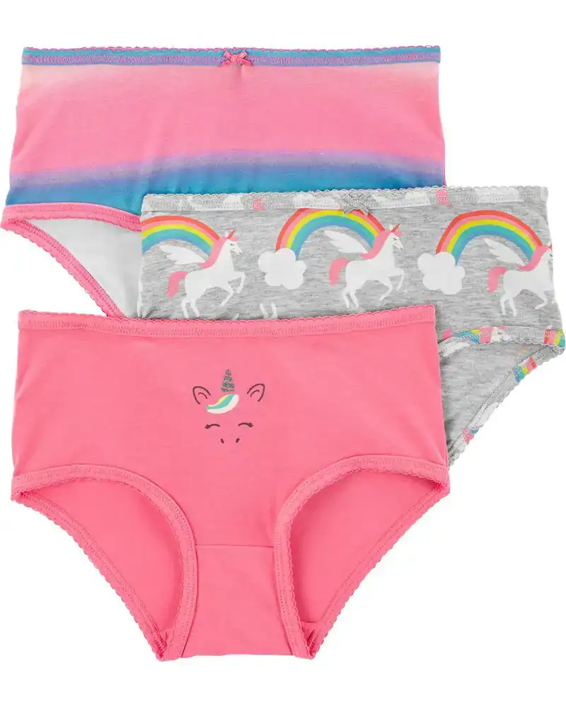 Lot de 3 culottes en coton stretch licorne_3172. Bienvenue sur DIAYTAR COTE D'IVOIRE - Là où le Shopping Devient une Aventure. Explorez notre catalogue et dénichez des trésors qui élargiront votre horizon shopping.