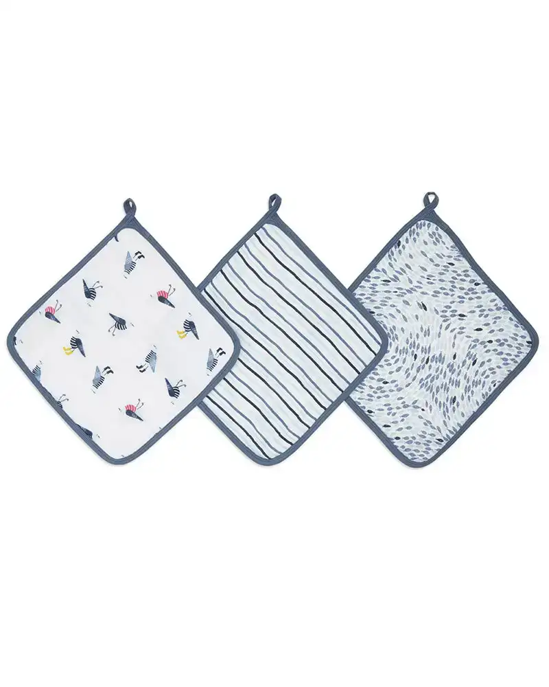 Lot de 3 debarbouillettes aden anais seashore_8204. DIAYTAR COTE D'IVOIRE - Où Choisir Devient une Découverte. Explorez notre boutique en ligne et trouvez des articles qui vous surprennent et vous ravissent à chaque clic.