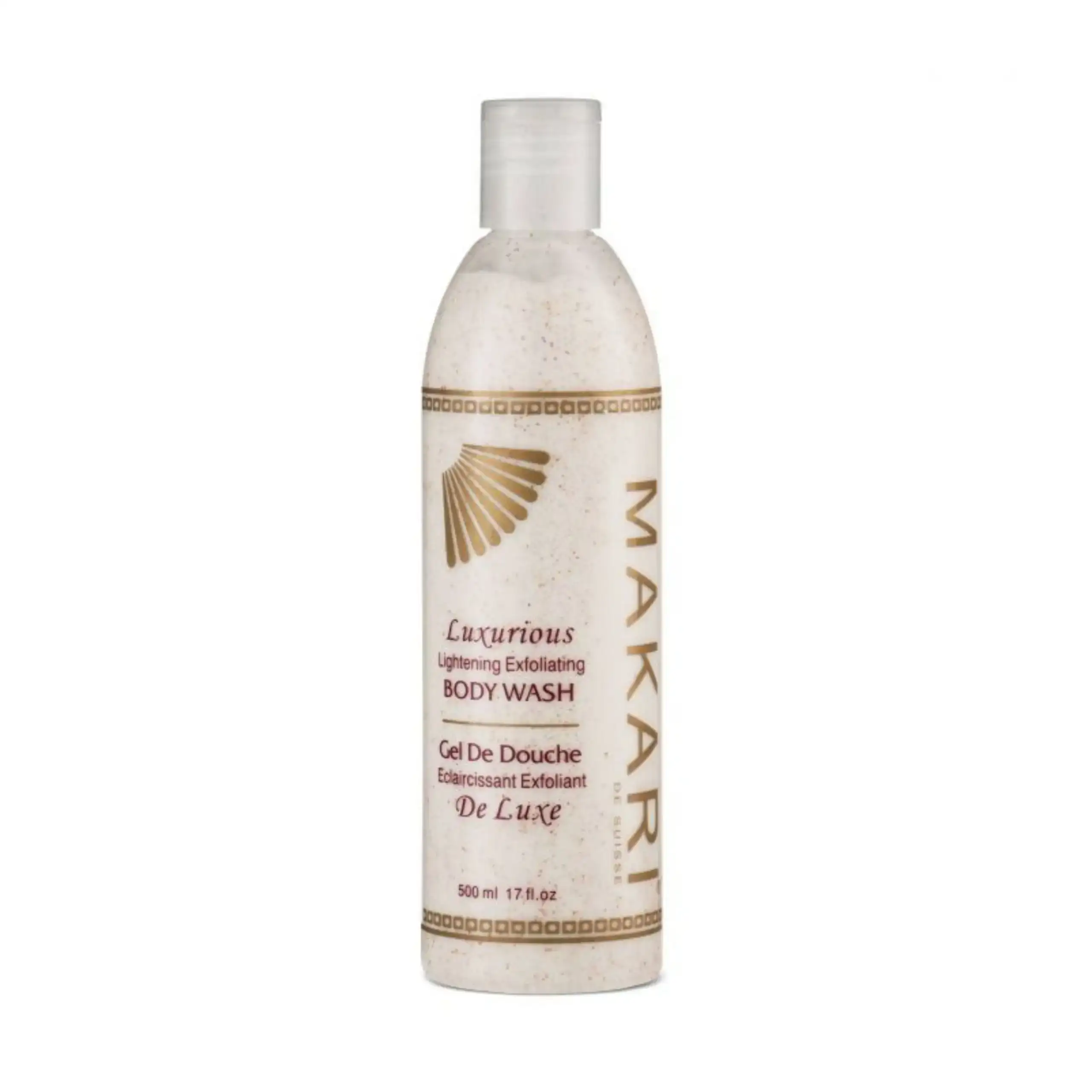 Makari gel de douche exfoliant de luxe 500ml_1714. DIAYTAR COTE D'IVOIRE - L'Équilibre Parfait entre Tradition et Modernité. Explorez notre collection pour trouver des produits qui incarnent la culture et la contemporanéité du Côte d'Ivoire.