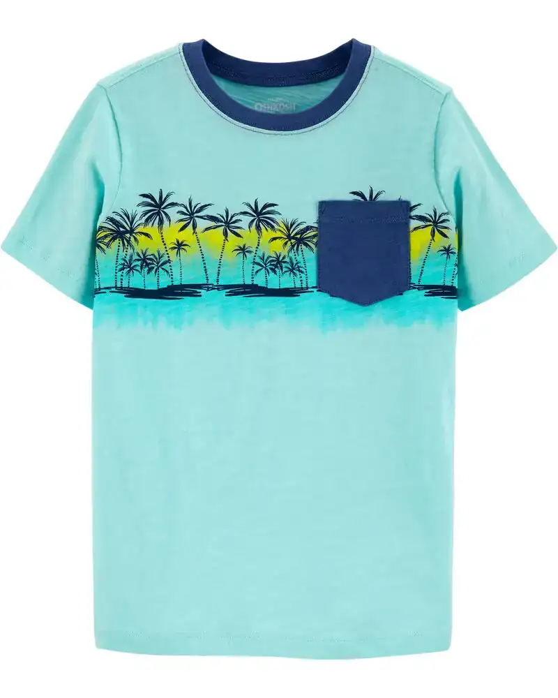 Palm tree pocket tee_8768. Bienvenue chez DIAYTAR COTE D'IVOIRE - Où Choisir est une Invitation au Voyage. Explorez notre boutique en ligne et découvrez des produits qui vous transportent dans l'univers du Côte d'Ivoire.