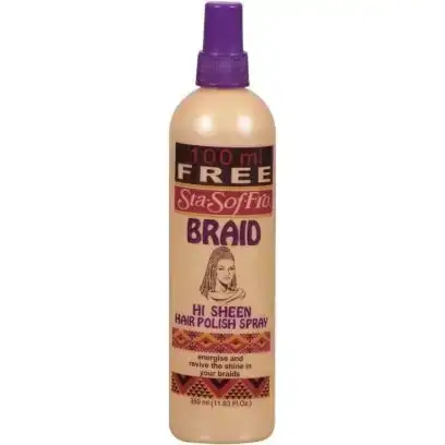 Sta sof fro braid hi sheen spray lustrant pour cheveux 350 ml_8268. Bienvenue chez DIAYTAR COTE D'IVOIRE - Où le Shopping Rime avec Diversité. Plongez dans notre univers de produits et découvrez des trésors qui représentent la richesse culturelle du Côte d'Ivoire.