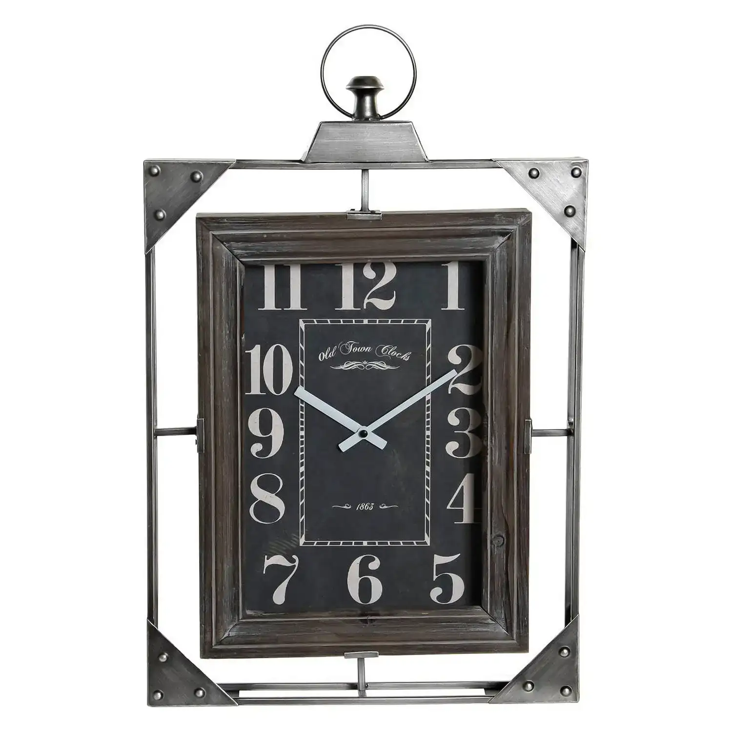 Horloge murale dkd home decor loft wood iron 39 x 65 x 61 cm_6138. DIAYTAR COTE D'IVOIRE - Là où le Shopping Devient une Expérience. Naviguez à travers notre catalogue diversifié et découvrez des produits qui ajoutent de la couleur et de la passion à votre vie.