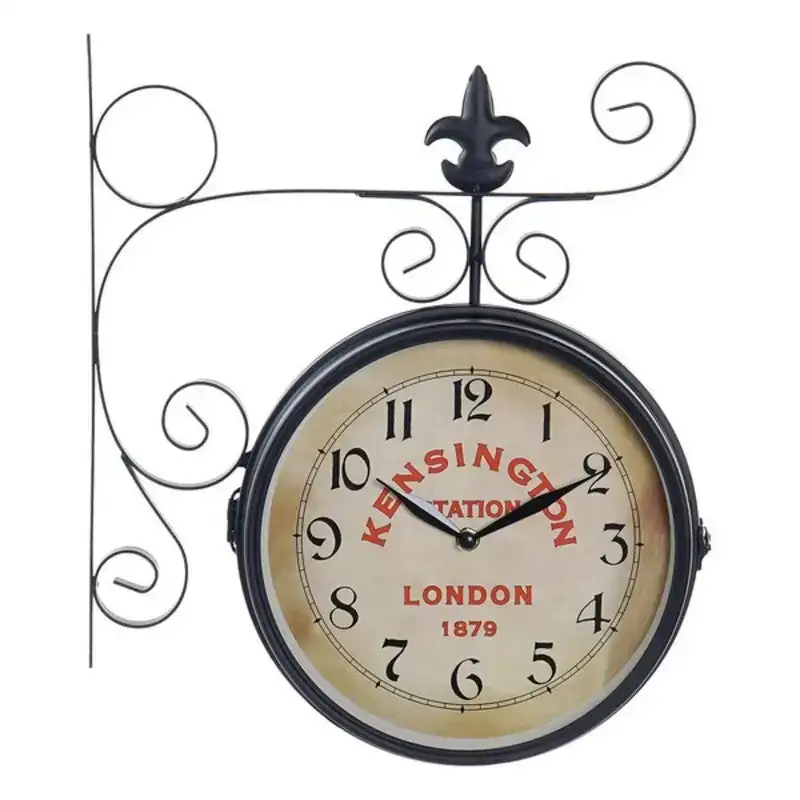Horloge murale dkd home decor metal noir 37 x 9 x 41 cm_9576. DIAYTAR COTE D'IVOIRE - Votre Destination pour un Shopping Unique. Parcourez notre catalogue et trouvez des articles qui vous inspirent et vous édifient.