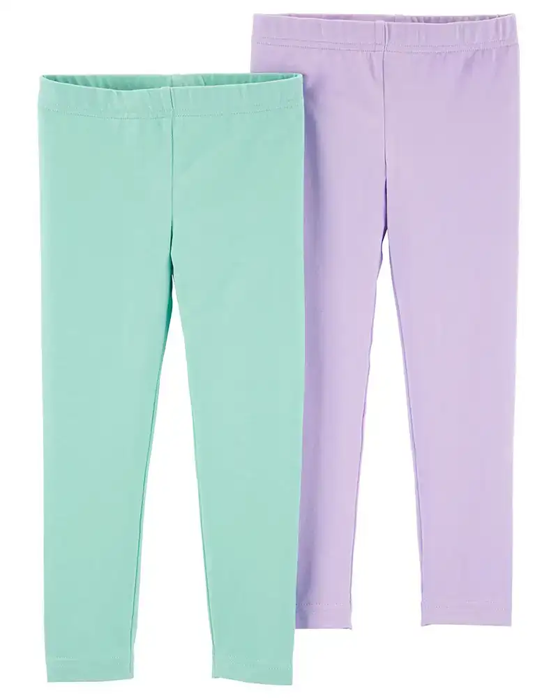 Lot de 2 leggings turquoise violet_6172. DIAYTAR COTE D'IVOIRE - Là où la Découverte est au Rendez-vous. Plongez dans notre catalogue et trouvez des articles qui éveilleront votre curiosité et élargiront vos horizons.