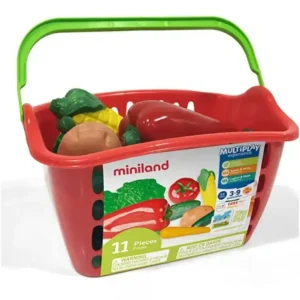 Panier de 11 legumes miniland_9850. DIAYTAR COTE D'IVOIRE - L'Art de Choisir, l'Art de S'émerveiller. Explorez notre gamme de produits et laissez-vous émerveiller par des créations authentiques et des designs modernes.