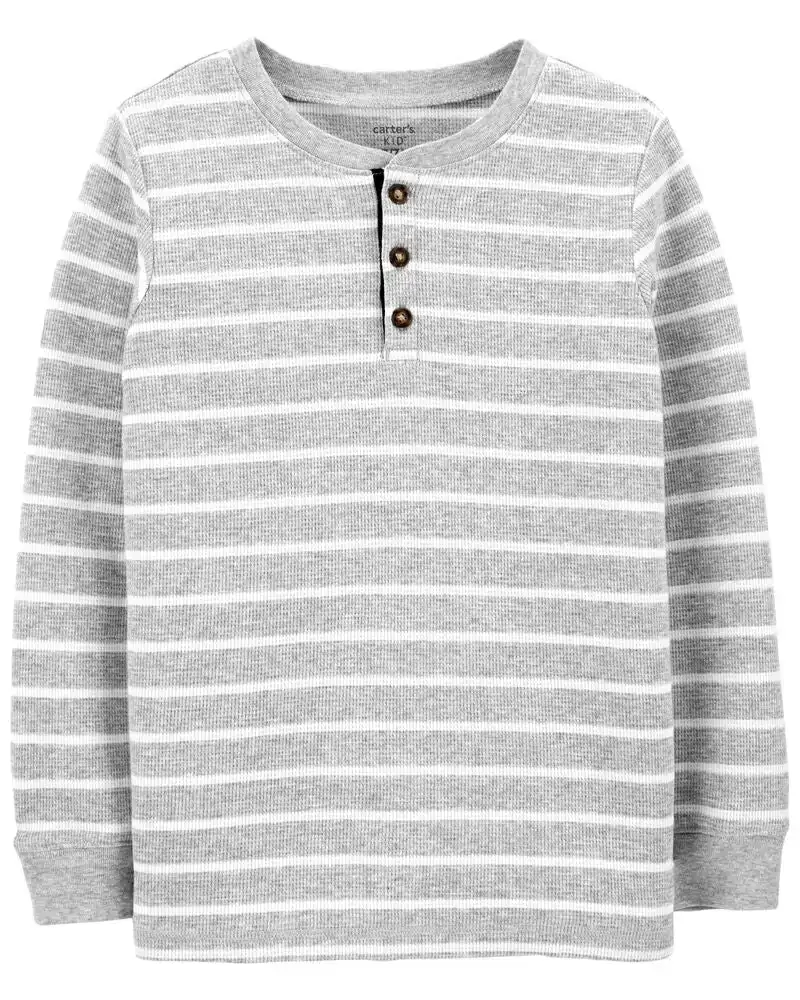 T shirt henley thermique raye gris_7160. Bienvenue chez DIAYTAR COTE D'IVOIRE - Où le Shopping Devient une Aventure. Découvrez notre collection diversifiée et explorez des produits qui reflètent la diversité du Côte d'Ivoire.