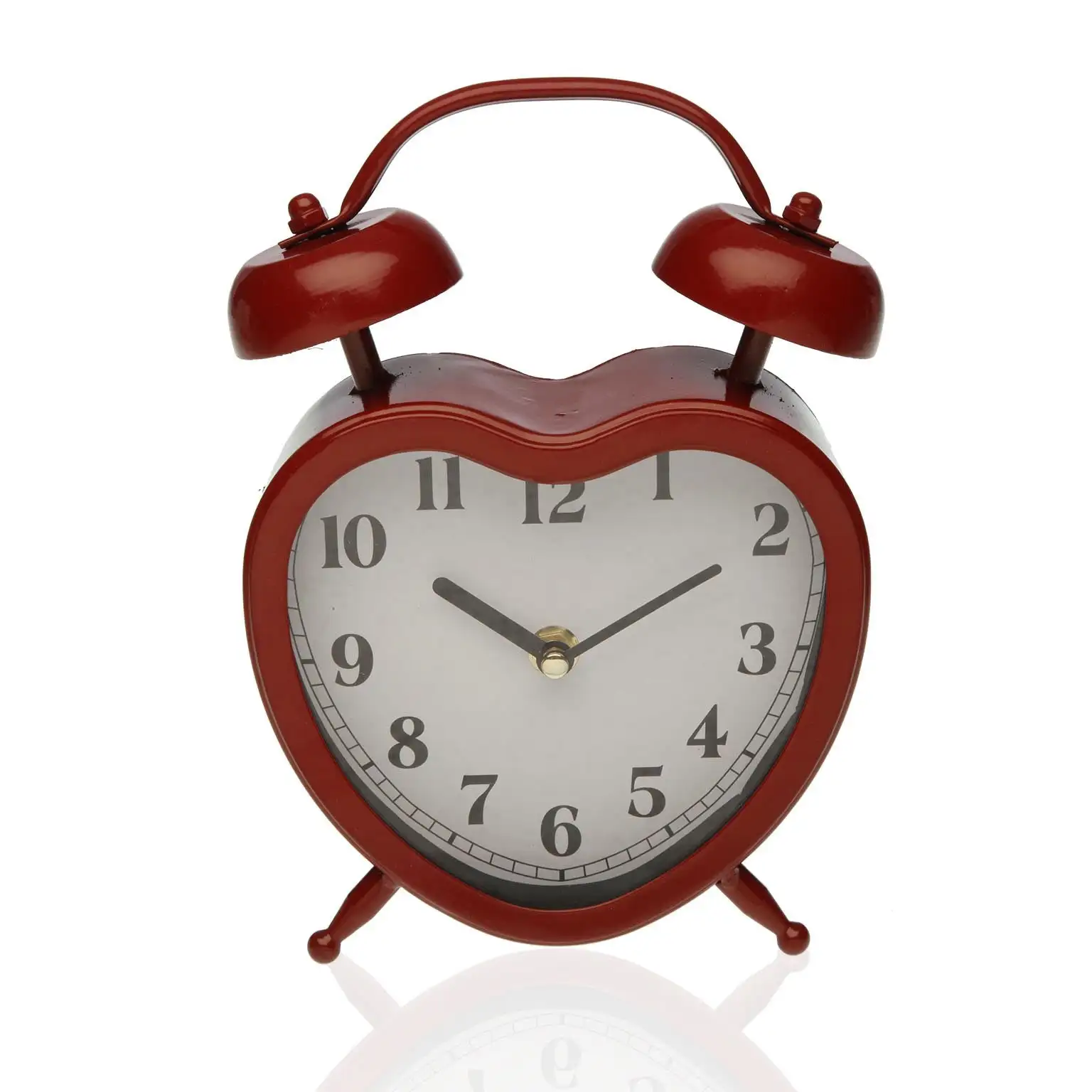 Horloge de table versa heart metal 21 x 15 x 6 cm_1289. DIAYTAR COTE D'IVOIRE - L'Art de Vivre le Shopping Authentique. Découvrez notre boutique en ligne et trouvez des produits qui incarnent la passion et le savoir-faire du Côte d'Ivoire.