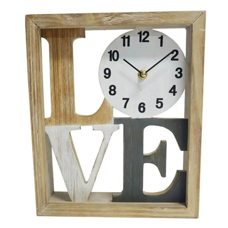 Horloge de table versa metal love mdf wood 25 x 25 x 6 cm_6036. Bienvenue chez DIAYTAR COTE D'IVOIRE - Où Votre Shopping Prend Vie. Découvrez notre univers et dénichez des trésors qui ajoutent de la couleur à votre quotidien.
