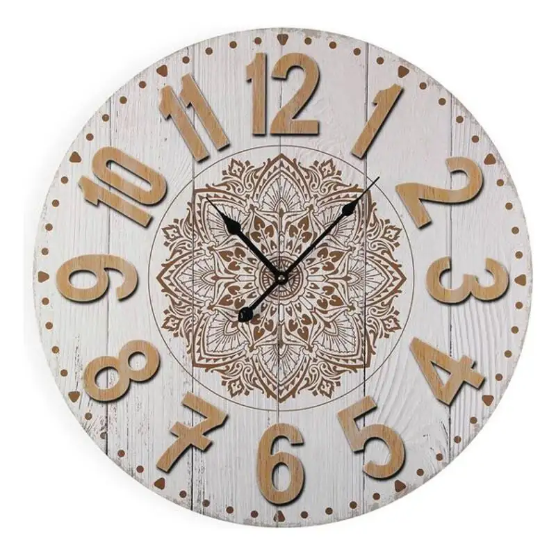 Horloge murale versa bois 3 x 58 x 58 cm_5305. DIAYTAR COTE D'IVOIRE - Là où la Beauté Rencontre la Fonctionnalité. Parcourez notre sélection pour trouver des produits qui allient esthétique et praticité, pour un quotidien sublimé.