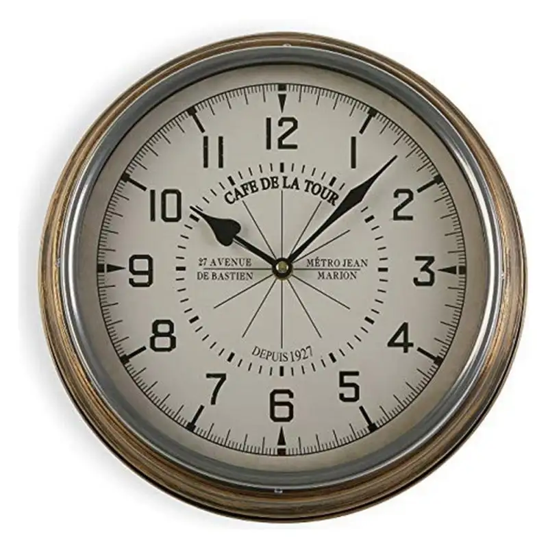 Horloge murale versa cafe tour metal 31 x 6 x 31 cm_1468. DIAYTAR COTE D'IVOIRE - Où le Shopping Devient une Aventure Culturelle. Plongez dans notre univers de produits qui célèbrent l'héritage et l'artisanat du Côte d'Ivoire.