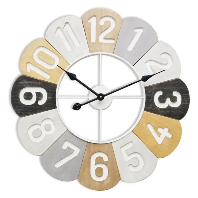 Horloge murale versa nicosia metal bois mdf 45 x 60 x 60 cm_3428. DIAYTAR COTE D'IVOIRE - Là où Vos Rêves Prendent Forme. Plongez dans notre catalogue diversifié et trouvez des produits qui enrichiront votre quotidien, du pratique à l'exceptionnel.