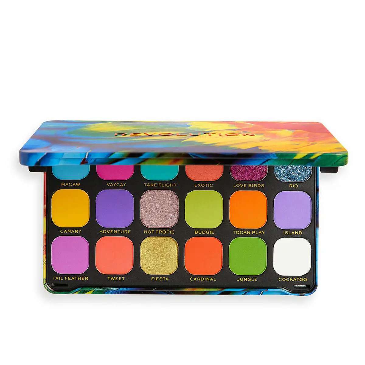 Palette dombres a paupieres revolution make up forever flawless birds of paradise 18 couleurs_1734. DIAYTAR COTE D'IVOIRE - Là où Chaque Produit a son Histoire. Découvrez notre gamme de produits, chacun portant en lui le récit de l'artisanat et de la passion, pour vous offrir une expérience de shopping authentique.