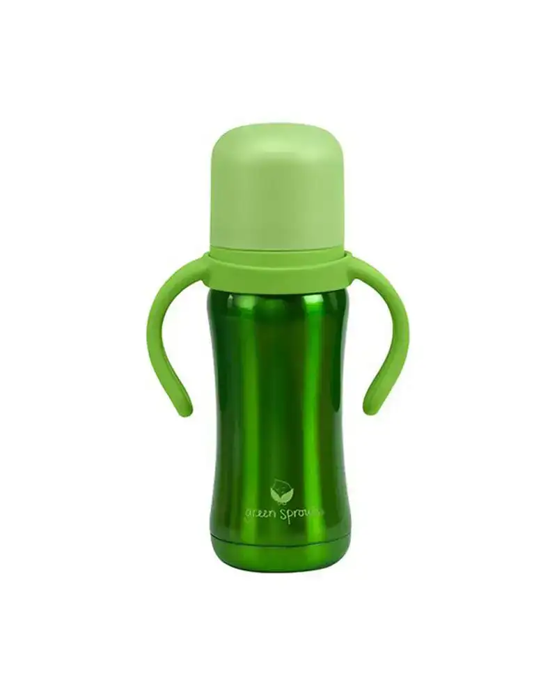 Gourde en acier inoxydable vert green sprouts 177ml 6m_4161. DIAYTAR COTE D'IVOIRE - L'Art de Vivre le Shopping Éthique. Parcourez notre gamme et choisissez des produits qui reflètent notre engagement envers des pratiques durables.