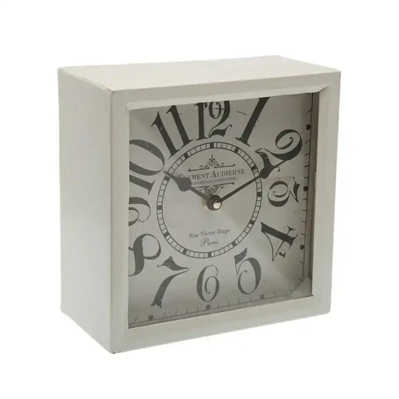 Horloge de table versa metal 20 x 20 x 20 cm_1293. Entrez dans l'Univers de DIAYTAR COTE D'IVOIRE - Votre Destination de Shopping Complète. Découvrez des produits qui reflètent la diversité et la richesse culturelle du Côte d'Ivoire, le tout à portée de clic.