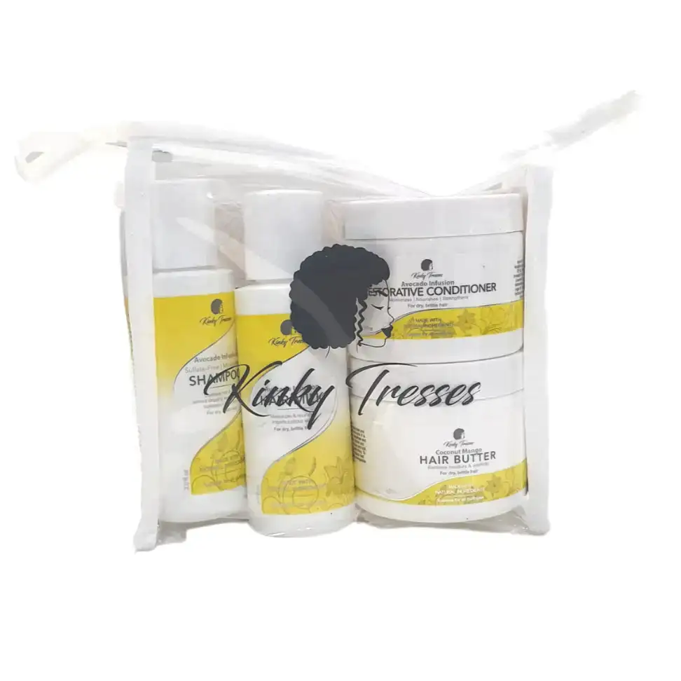 Kinky tresses sample pack 4 produits 2 oz chacun_6876. Entrez dans l'Univers de DIAYTAR COTE D'IVOIRE - Où l'Innovation Rencontre la Tradition. Explorez notre sélection de produits modernes et traditionnels qui incarnent l'esprit dynamique du Côte d'Ivoire.