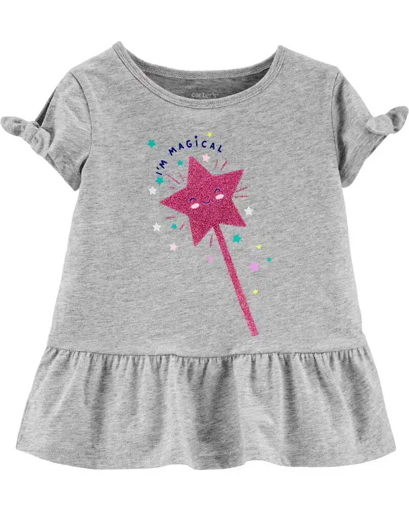 Glitter wand peplum top_3065. DIAYTAR COTE D'IVOIRE - Votre Destination Shopping Authentique. Explorez notre boutique en ligne et découvrez des trésors qui reflètent l'âme du Côte d'Ivoire, pour une expérience shopping unique.