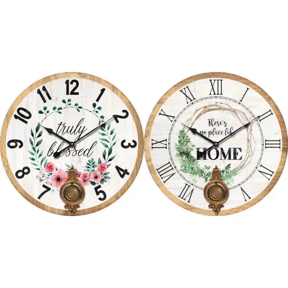 Horloge murale dkd home decor metal bois mdf blanc 2 pcs 58 x 4 x 58 cm_9437. DIAYTAR COTE D'IVOIRE - Votre Plateforme Shopping Engagée. Explorez notre catalogue et choisissez des produits qui reflètent notre dévouement envers la qualité et la satisfaction du client.