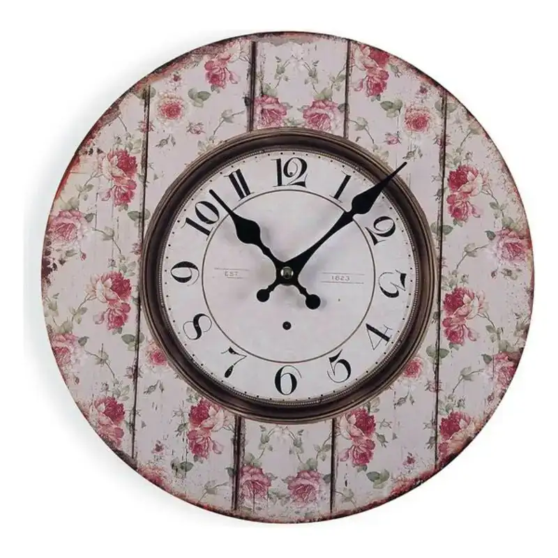 Horloge murale versa bois 4 x 30 x 30 cm_2270. DIAYTAR COTE D'IVOIRE - Où le Shopping Devient une Aventure Culturelle. Plongez dans notre univers de produits qui célèbrent l'héritage et l'artisanat du Côte d'Ivoire.