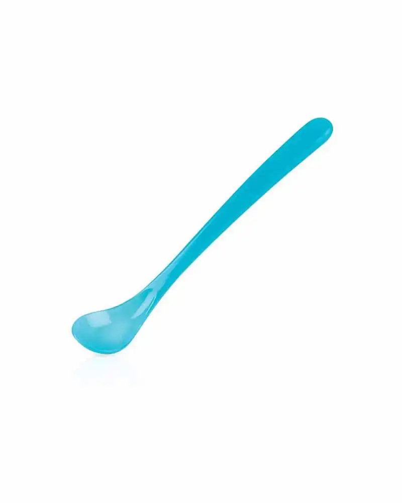 Lot de 2 cuilleres nuby thermosensible a long manche 6m turquoise_2345. DIAYTAR COTE D'IVOIRE - L'Art de Vivre en Couleurs. Découvrez notre boutique en ligne et trouvez des produits qui ajoutent une palette vibrante à votre quotidien.