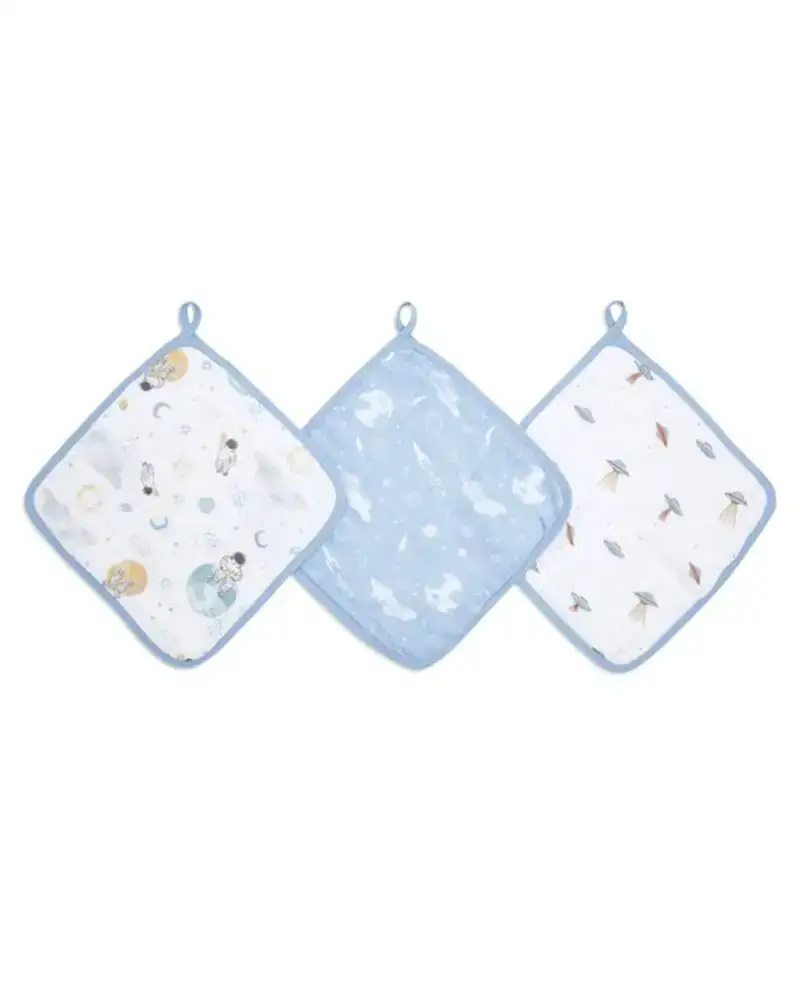 Lot de 3 debarbouillettes aden anais space explorers_4844. DIAYTAR COTE D'IVOIRE - Où Chaque Sélection Vous Parle. Parcourez nos catégories et découvrez des produits qui reflètent vos passions et vos besoins, pour un shopping personnel et inspirant.