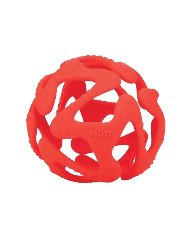 Nuby balle de dentition en silicone 3m rouge_8005. DIAYTAR COTE D'IVOIRE - Là où Choisir est un Acte d'Amour pour le Côte d'Ivoire. Explorez notre gamme et choisissez des produits qui célèbrent la culture et l'artisanat du pays.