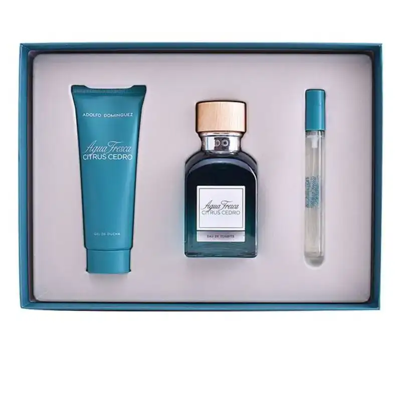 Set de parfum homme agua fresca citrus cedro adolfo dominguez 3 pcs 1_5472. Bienvenue sur DIAYTAR COTE D'IVOIRE - Où Chaque Article a son Histoire. Découvrez notre sélection méticuleuse de produits qui racontent l'authenticité et la beauté du Côte d'Ivoire.