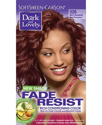 Softsheen carson dark and lovely®fade resist fade resist berry burgundy_3132. DIAYTAR COTE D'IVOIRE - Votre Source d'Inspiration Shopping. Parcourez nos rayons et trouvez des articles qui vous inspirent, que ce soit pour votre style, votre maison ou votre vie quotidienne.